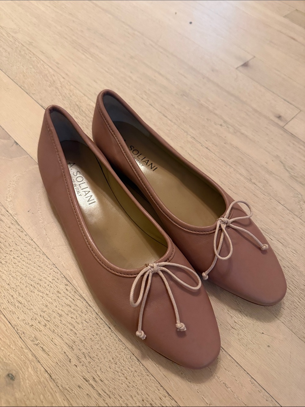 A. Soliani Women's Ballet Flats in Dusty Rose